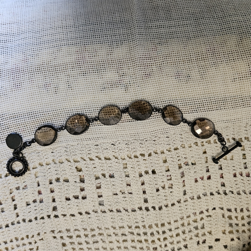 beautiful black and brown stone bracelet
